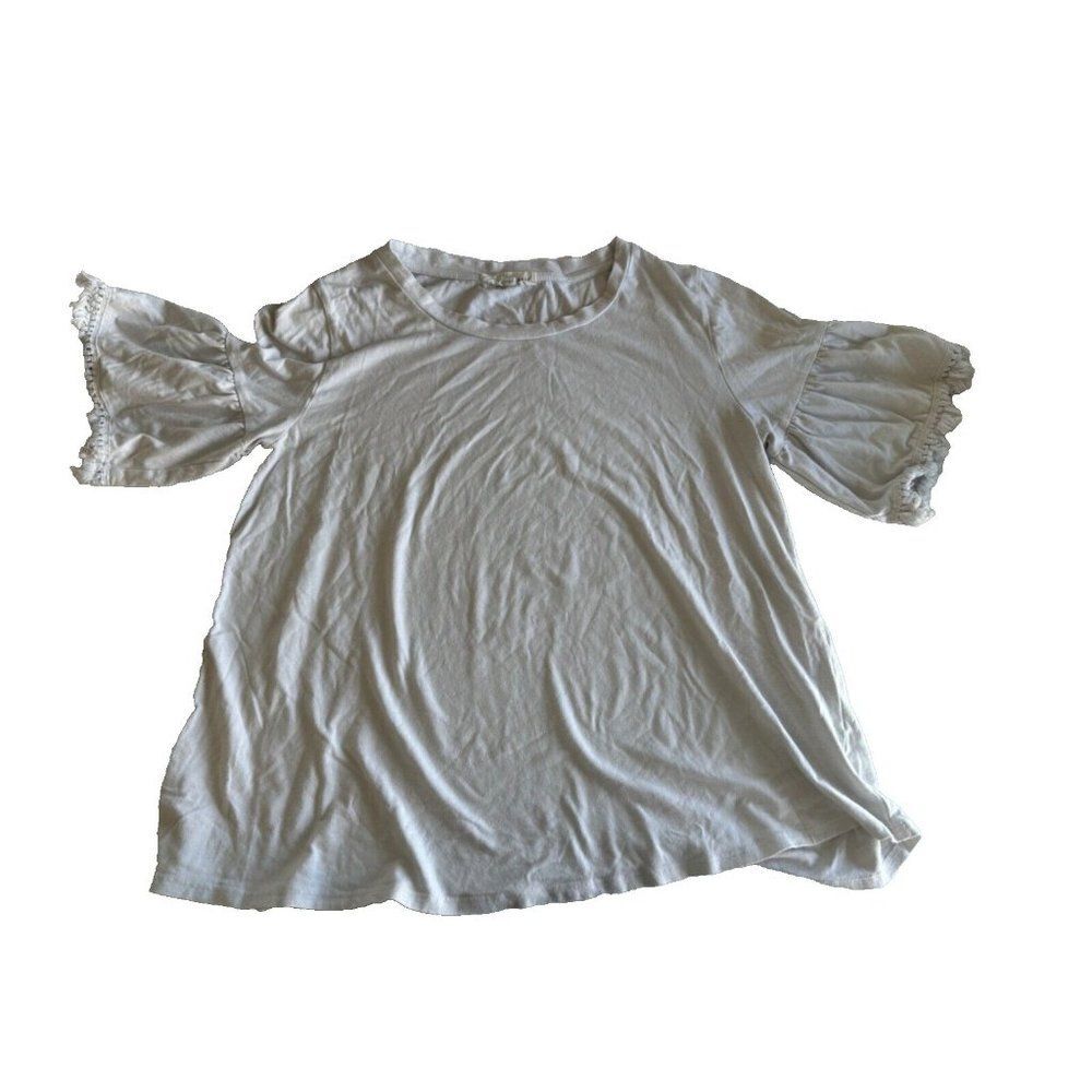 Johnny Was Calme Medium Bamboo Organic Cotton Flared Sleeves Fringe Boho